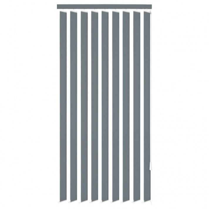 Cego de ripas verticais 180x250 cm em tecido UV e alumínio com acabamento cinzento Vida XL