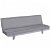 Canapé-lit en bois recouvert de polyester gris clair avec pieds chromés 168x76 cm Vida XL