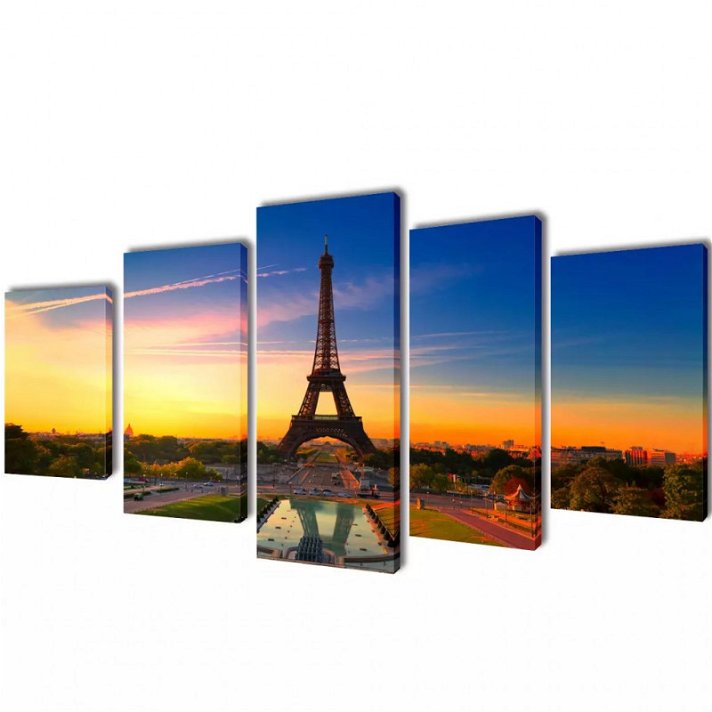 Conjunto de painéis decorativos Torre Eiffel Vida XL
