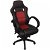 Sedia da ufficio dal design tipo sedile di corsa colore rosso e nero brillante tappezzata in ecopelle Vida XL