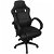 Sedia da ufficio con design di sedile da corsa colore nero brillante tappezzata in ecopelle Vida XL