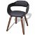Cadeira para sala de jantar de madeira curvada e couro sintético Vida XL