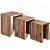 Conjunto de 3 mesas empilháveis de madeira maciça reciclada Vida XL