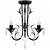 Lámpara de araña candelabro negro estilo Art Nouveau Vida XL