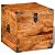 Bota de madeira bruta cúbica 46x46 cm Vida XL