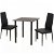 Conjunto de mesas y sillas de comedor de tres piezas negro Vida XL
