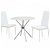 Conjunto de mesas y sillas de comedor de tres piezas Vida XL