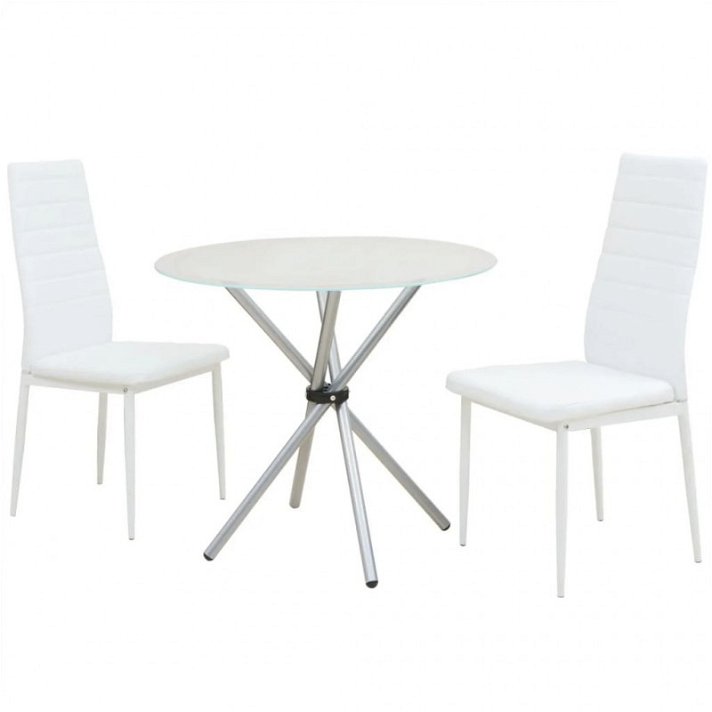 Conjunto de mesas y sillas de comedor de tres piezas Vida XL