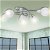 Lámpara de techo con pantallas de cristal para 5 bombillas E14 Vida XL