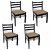 Set di sedie da pranzo dallo stile classico 44x81 cm seduta colore marrone Vida XL