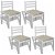 Set di sedie per sala da pranzo dallo stile classico 44x81 cm seduta colore bianco Vida XL