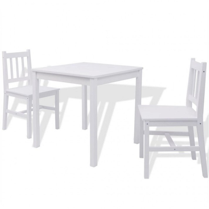 Conjunto de mesa quadrada e 2 cadeiras Vida XL