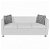 Sofá de 3 plazas con cojines y almohadas tapizado cuero artificial blanco Vida XL