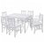 Conjunto de mesa e 6 cadeiras brancas Vida XL