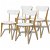 Pacote de cadeiras de jantar em MDF e madeira de bétula com acabamento natural e branco Vida XL