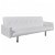 Sofá cama con reposabrazos de cuero artificial blanco Vida XL
