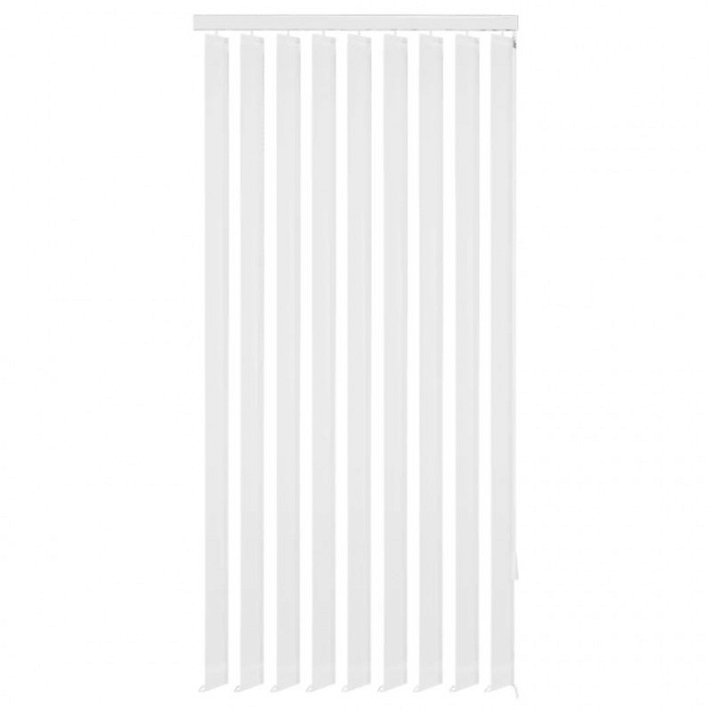Cortinas verticais de 195x180 cm em tecido UV e alumínio com acabamento branco Vida XL