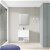 Mueble de baño con lavabo blanco brillo 60cm Niwa Amizuva