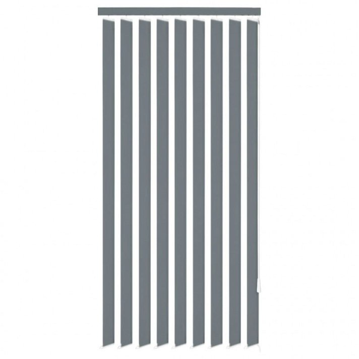Cortinas verticais de 180x180 cm em tecido UV e alumínio com acabamento cinzento Vida XL