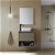Mueble para baño con lavabo de 60 cm fabricado en tablero de partículas en un acabado fumé arenado Niwa TOP Amizuva
