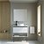 Conjunto para baño de un mueble de 80 cm de ancho con lavabo y espejo en un acabado blanco brillo Yoko Amizuva