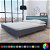 estrutura de cama vidaXL com tecido LED cinzento escuro 160x200 cm