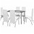 Conjunto de mesa e 6 cadeiras de couro sintético branco Vida XL