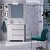 Mueble de baño de 84,8 cm con puerta del lado izquierdo y de acabado blanco brillo Noja Salgar