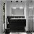 Meuble de salle de bains de 120 cm avec plan double vasque et 4 tiroirs de couleur noir satiné Noja Salgar