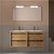 Meuble de salle de bains de 119,6 cm avec quatre tiroirs et finition chêne Afrique Attila Salgar