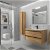 Móvel de casa de banho com duas gavetas fabricado com placa de partículas laminadas com acabamento áfrica Attila Salgar