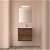 Meuble de salle de bains de 70 cm avec deux tiroirs et plan vasque de couleur noyer maya Noja Salgar