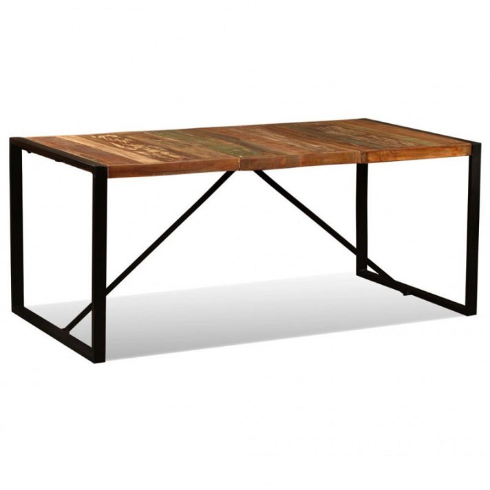 Mesa rectangular de madera reciclada maciza 180 cm Vida XL