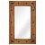 Espejo rectangular de madera de acacia con herrajes marrón VidaXL