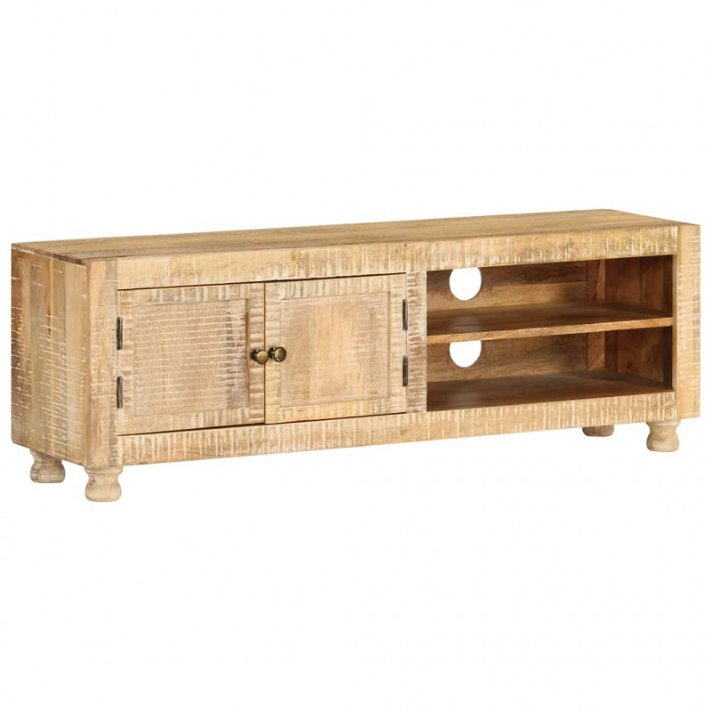 Mueble de TV de 118 cm fabricado en madera de mango rugosa con estilo retro Vida XL