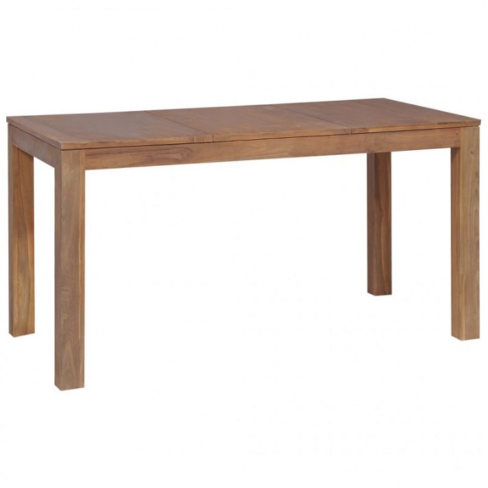 Mesa de madeira maciça de teca com acabamento natural Vida XL