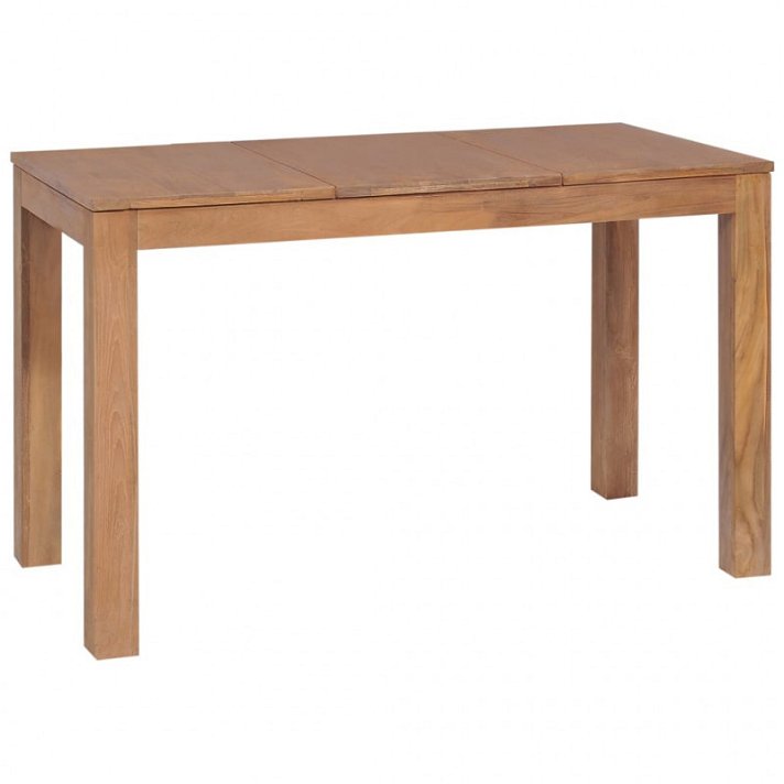 Tavolo da sala da pranzo in legno massiccio di teak con finitura naturale fatto a mano Vida XL