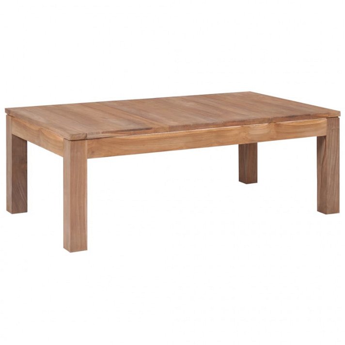 Tavolino rettangolare in legno di teak Vida XL