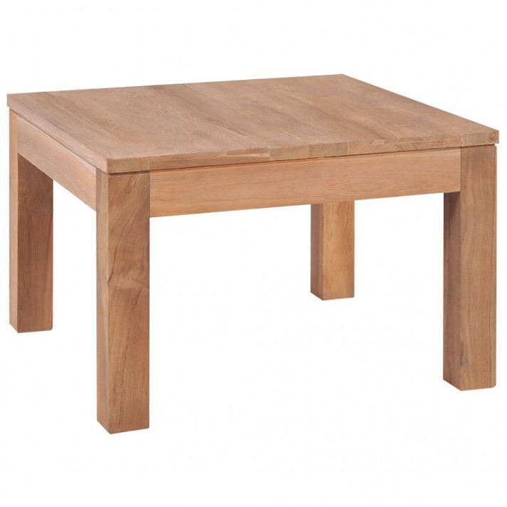 Mesa de centro de madeira com acabamento natural Vida XL