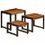 Mesas empilháveis 3 unidades de madeira maciça de sheesham Vida XL