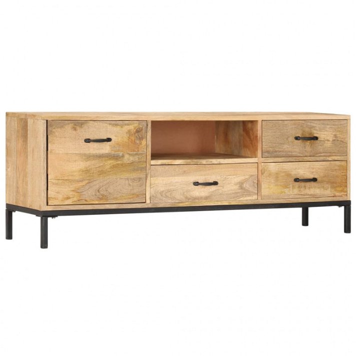Mueble para la TV 130x30x45cm madera maciza de mango Vida XL