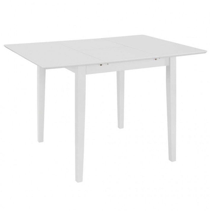 Mesa de madeira extensível branca Vida XL