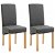 Set di sedie ergonomiche con gambe di legno grigio Vida XL