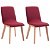 Pack de sillas modernas de tela con patas de roble rojo Vida XL