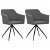 Set di sedie a sbalzo moderne di tessuto grigio chiaro Vida XL