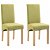 Set di sedie ergonomiche con gambe di legno verde Vida XL