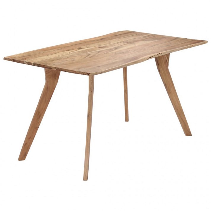Mesa de madera de acacia de 140x76x80 Vida XL