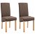 Pack de sillas ergonómicas y patas de madera marrón Vida XL