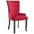 Chaise tapissée avec accoudoirs rouges Vida XL