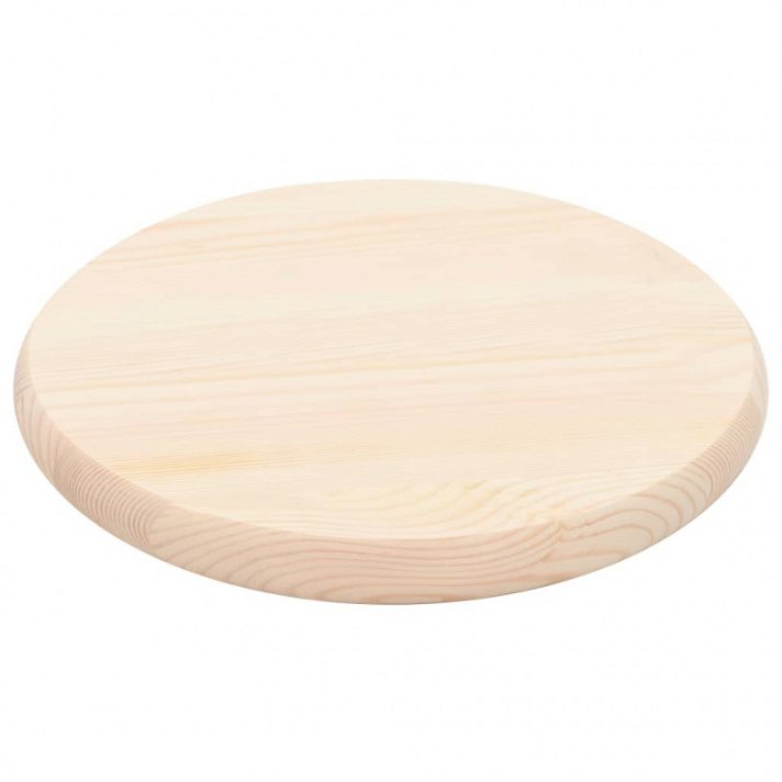 Piano per tavolo rotondo in pino naturale 300x25 mm VidaXL
